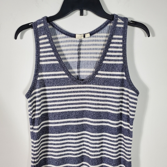 GAP Blue & White Stripe Knit Midi Dress Size Medium - Picture 4 of 6